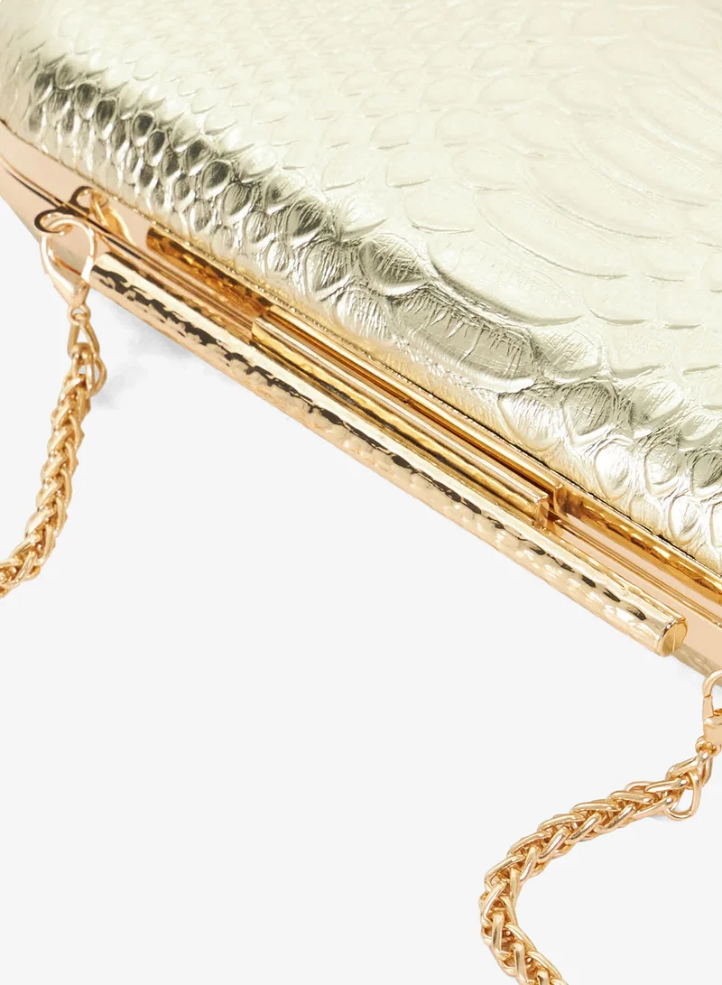 Dune London GOLD Embellished Detail Clutch for Women | Best Price UAE